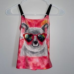 Girls koala swimwear top